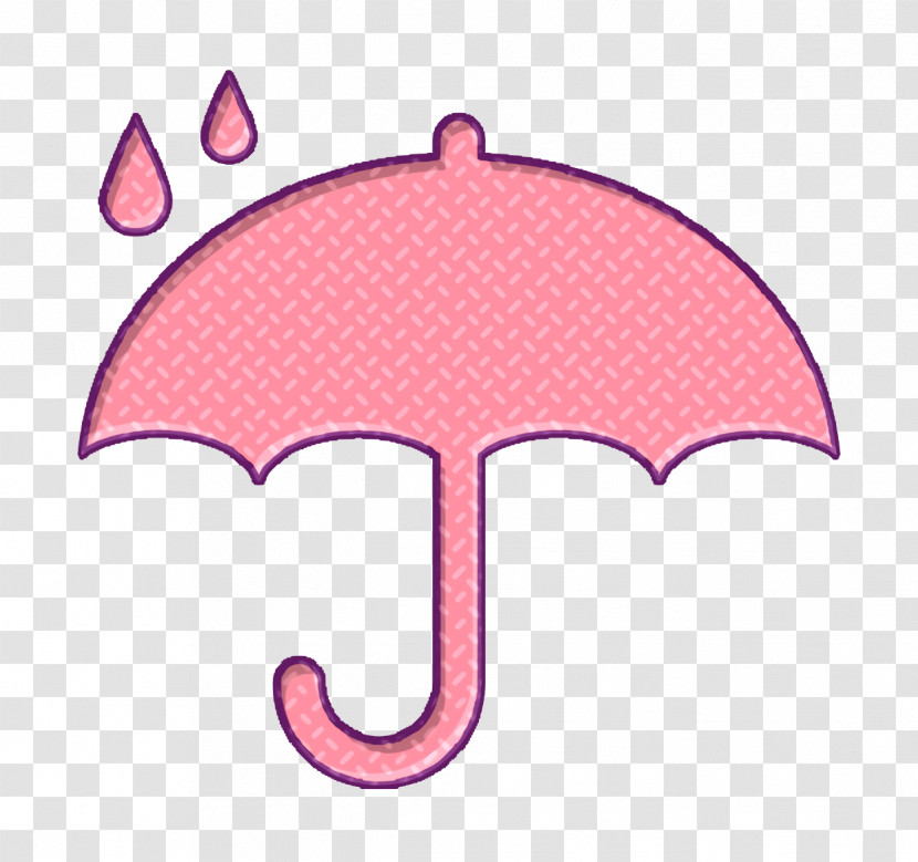 Logistics Delivery Icon Signs Icon Protection Symbol Of Opened Umbrella Silhouette Under Raindrops Icon Transparent PNG