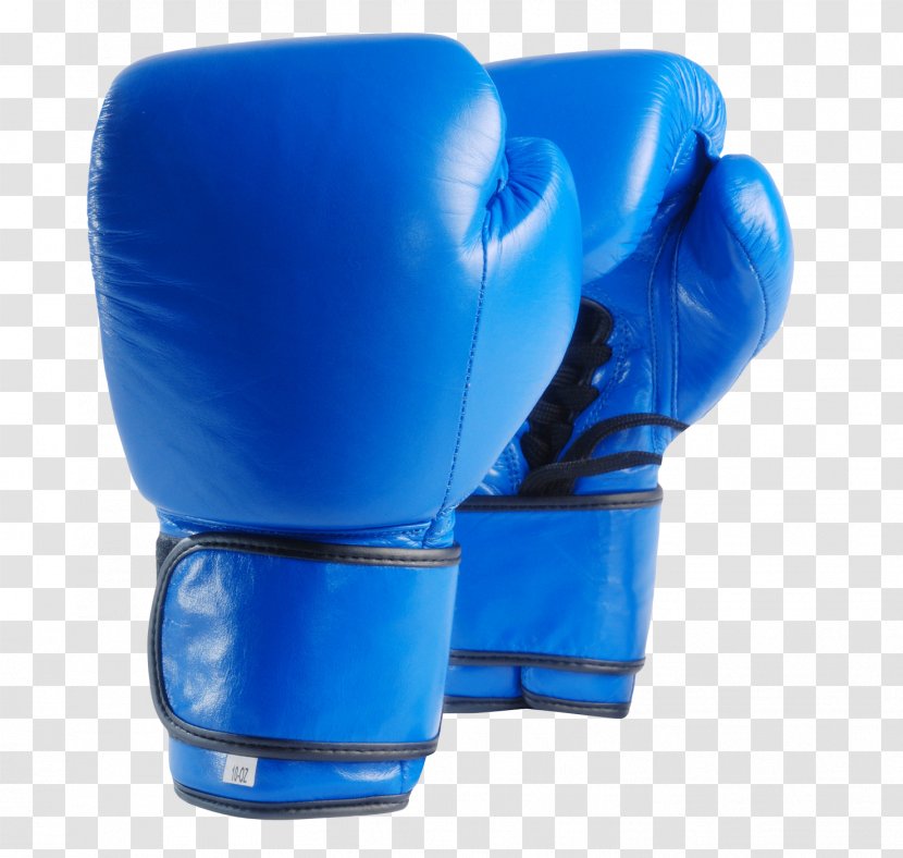 Boxing Glove Punch Blue - Sports Equipment - Gloves Transparent PNG