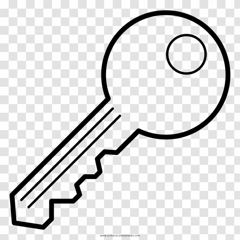 Drawing Coloring Book Key Black And White Transparent PNG