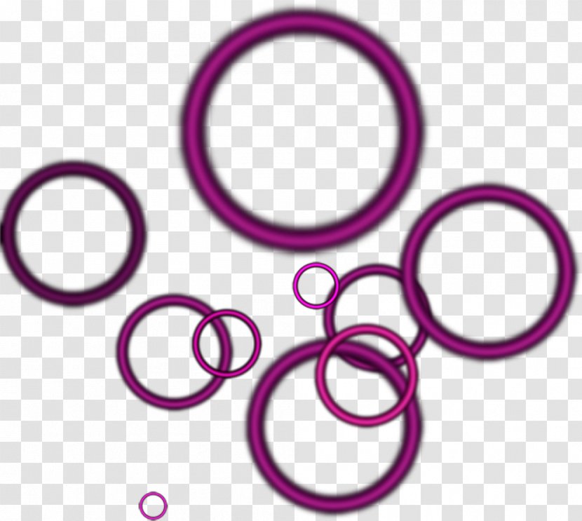 Circle Overlap Clip Art - Rim - Romantic Purple Circles Design Transparent PNG
