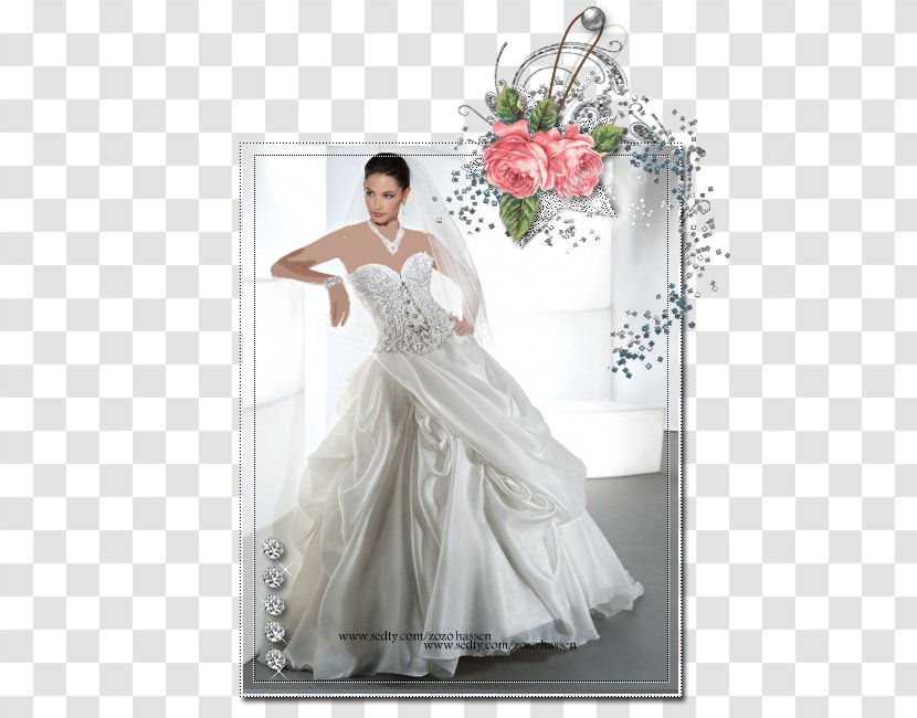 Wedding Dress Flower Bouquet Shoulder Cocktail - Gown Transparent PNG
