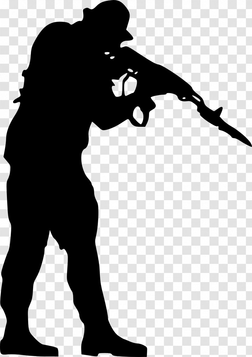 Silhouette Soldier Clip Art - Army Transparent PNG