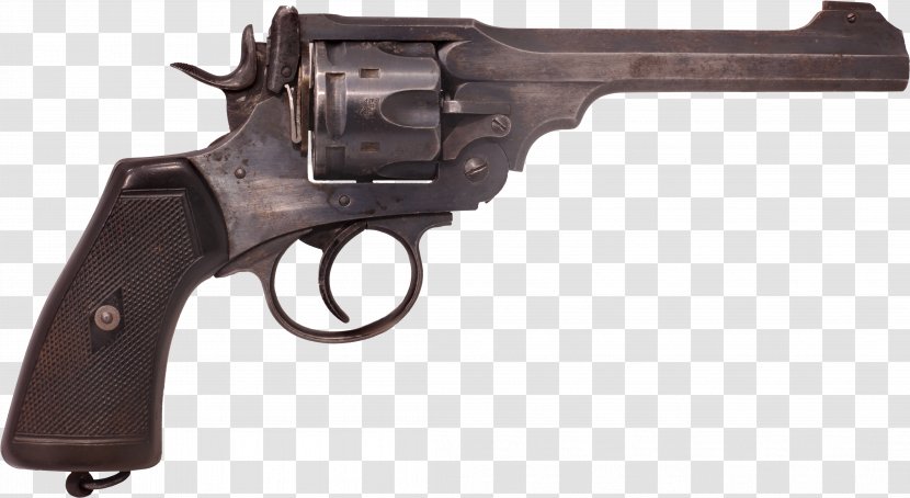 Webley Revolver & Scott Firearm Pistol - Cartoon - Handgun Transparent PNG