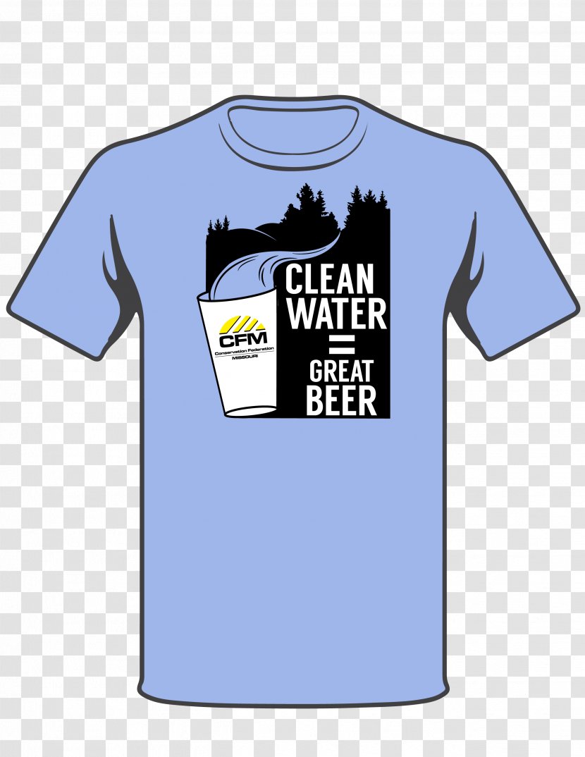 T-shirt Sleeve Logo Brand - Conservation Federation Of Missouri - Beer Water Transparent PNG