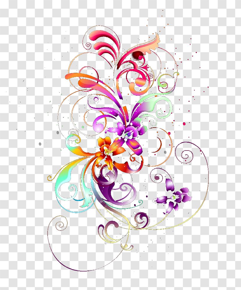 Motif Pattern - Floral Design - Cool Transparent PNG