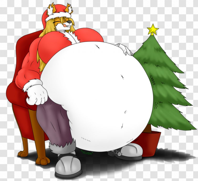 Penguin Santa Claus Christmas Ornament Cartoon - Pregnant Inflation Transparent PNG
