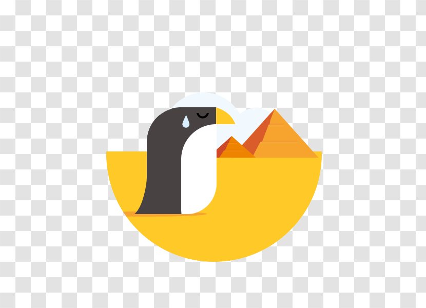 Penguin Flat Design - Yellow - Penguins Transparent PNG