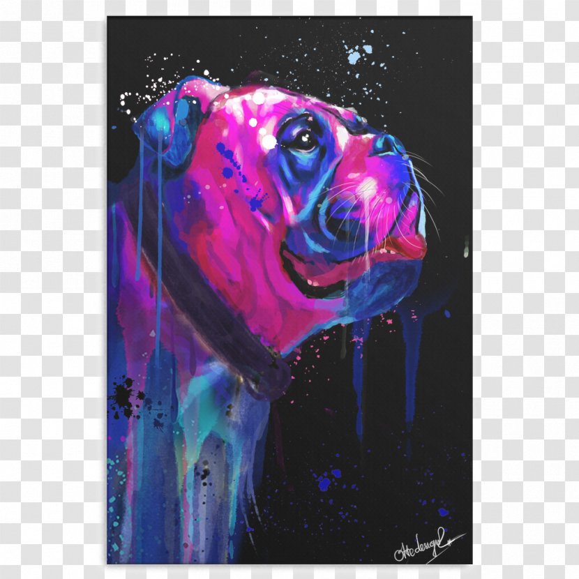 Dog Modern Art Painting Acrylic Paint Transparent PNG