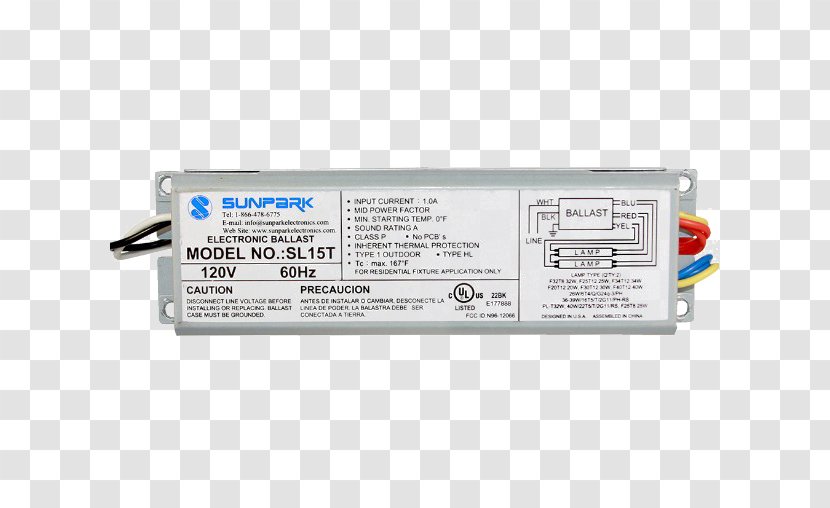 Power Converters Electrical Ballast Electronics Sunpark SL15T-1 Circline SL26T - Solidstate - Electronic Background Transparent PNG