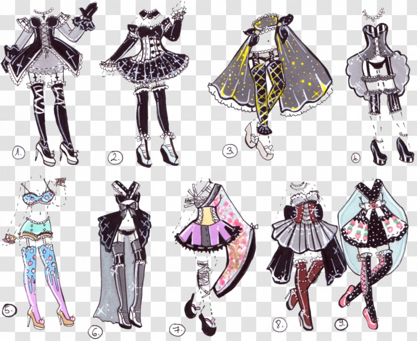 Clothing Costume Design Drawing DeviantArt - Frame - Rockabilly Japan Transparent PNG