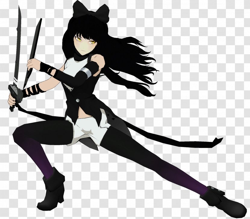 Blake Belladonna Yang Xiao Long Weiss Schnee Fan Art - Silhouette - Watercolor Transparent PNG