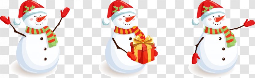Rudolph Santa Claus Christmas Snowman - Fictional Character - Vector Material Transparent PNG