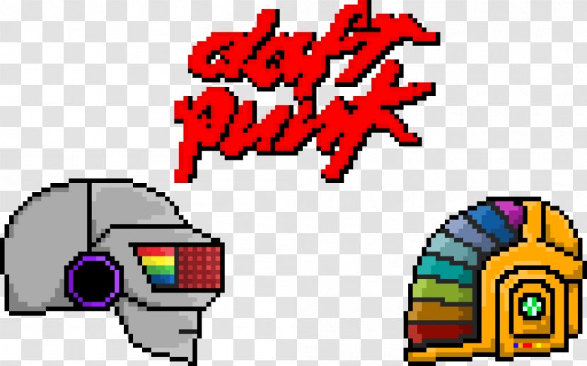 Daft Punk Pixel Art - Frame Transparent PNG