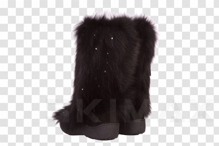 Snow Boot Fur Clothing Riding Shoe - Black Fox Transparent PNG
