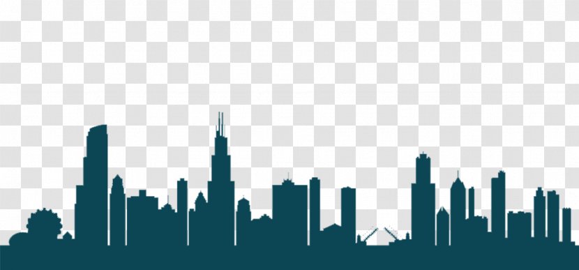 Chicago Skyline Vector Graphics Silhouette Transparent PNG