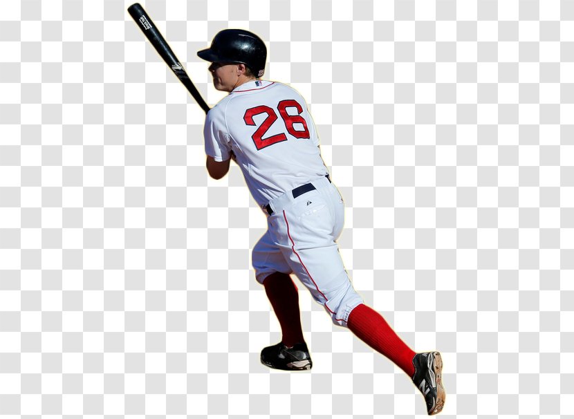 Boston Red Sox Baseball Uniform Bats Batting - Hillerich Bradsby - Man On His Knees Transparent PNG