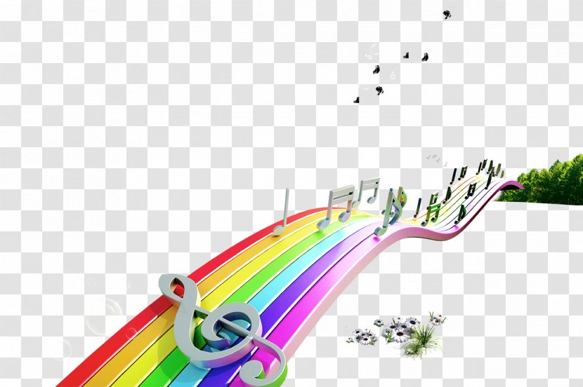 Musical Note Rainbow - Tree - Photos Notes Transparent PNG