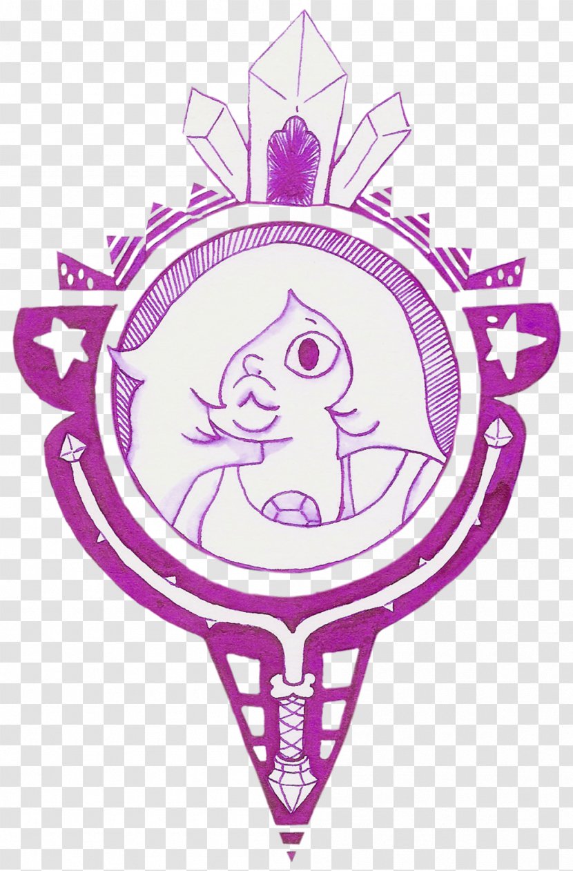 Steven Universe Symbol Gemstone Crystal Amethyst - Silhouette Transparent PNG