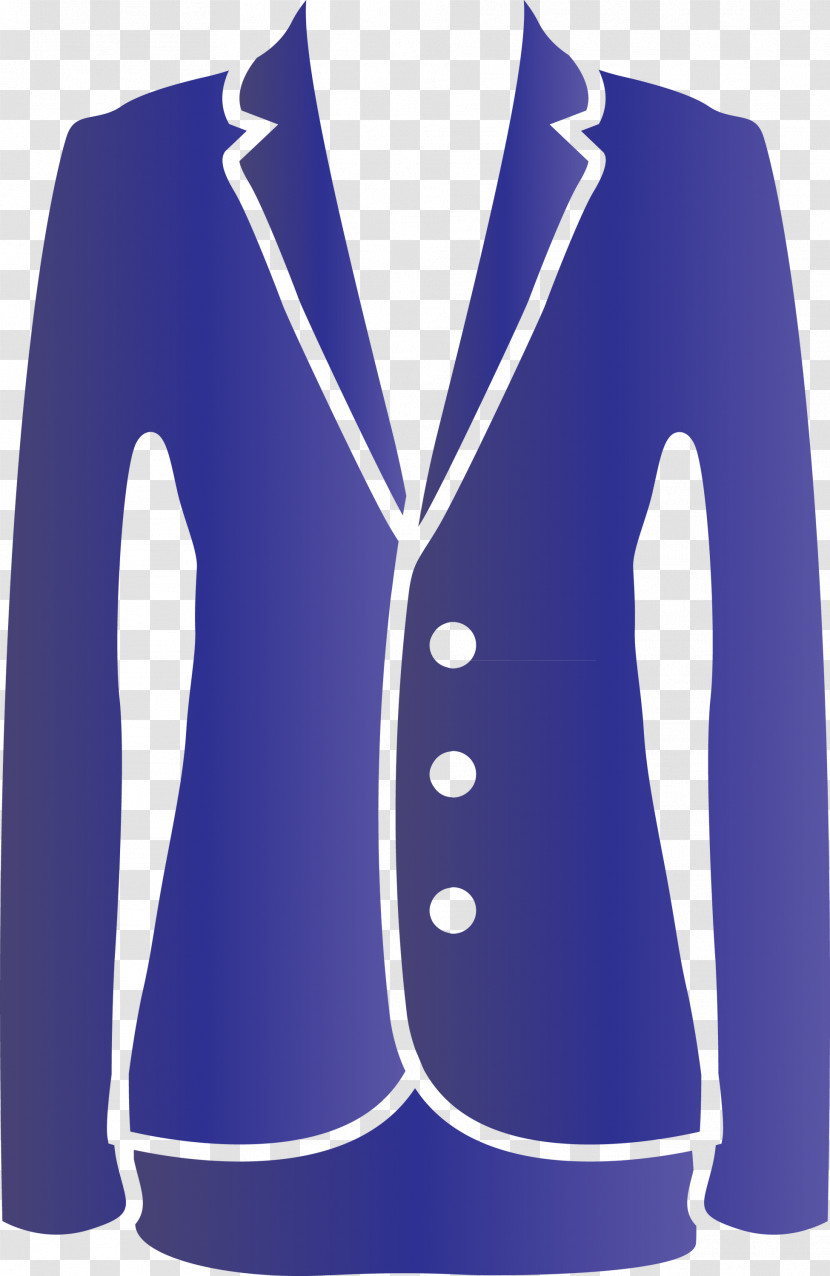 Clothing Outerwear Jacket Blue Cobalt Blue Transparent PNG