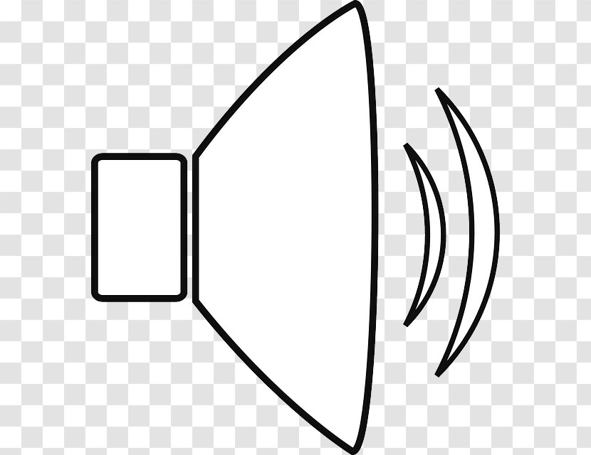 Loudspeaker Drawing Clip Art - Black - Sound Transparent PNG