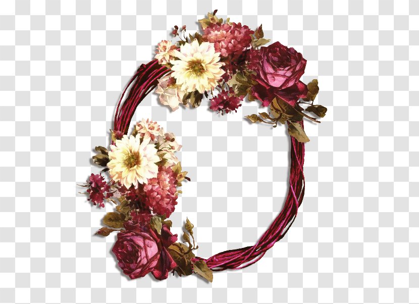 Floral Design Wreath Cut Flowers Artificial Flower - Arranging Transparent PNG