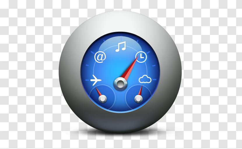 Alarm Clock Electric Blue Sphere - Computer Software - Dashboard Transparent PNG