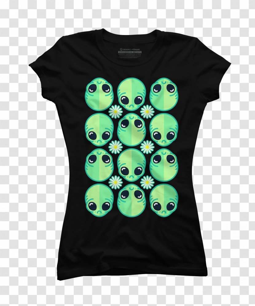 T-shirt Green Sleeve Neck Font - Fashion Pattern Transparent PNG