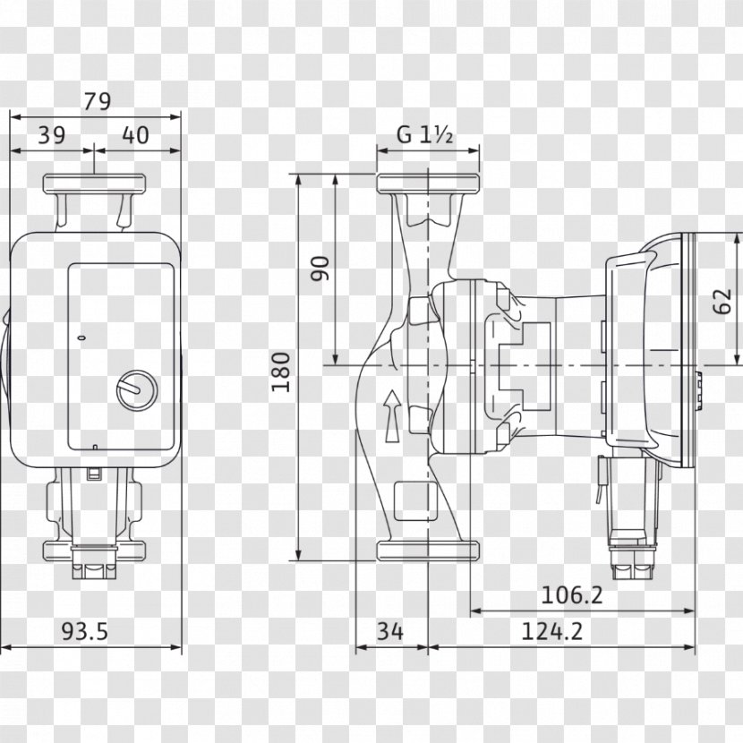 Circulator Pump WILO Group Floor Plan Berogailu - White - Atmos Transparent PNG