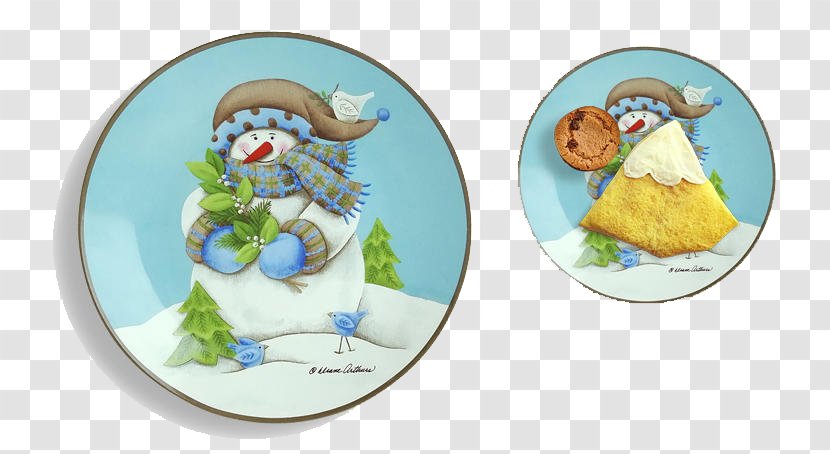 Santa Claus Plate Beefsteak Meal Tray - Branches Transparent PNG