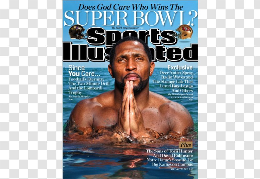 Ray Lewis Baltimore Ravens Sports Illustrated Super Bowl Magazine - Silhouette - God Rays Transparent PNG