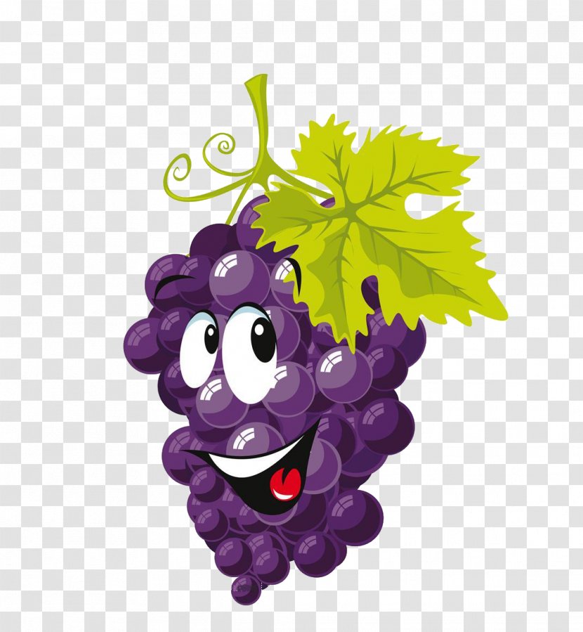 Wine Must Grape Cartoon Clip Art - Vitis - Grapes Transparent PNG