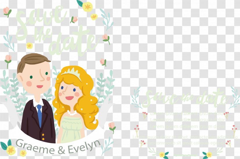 Wedding Invitation Illustration - Art - Vector Material Card Transparent PNG