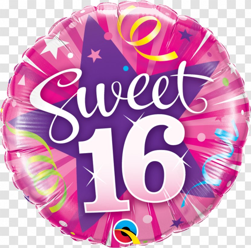 Sweet Sixteen Mylar Balloon Birthday Party - Flower Bouquet Transparent PNG