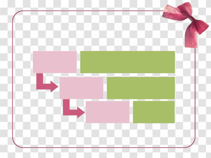 Cute Pink Bow PPT Background - Product - Text Box Transparent PNG