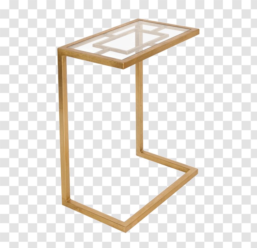 Bedside Tables Glass Gold Leaf - Table Transparent PNG