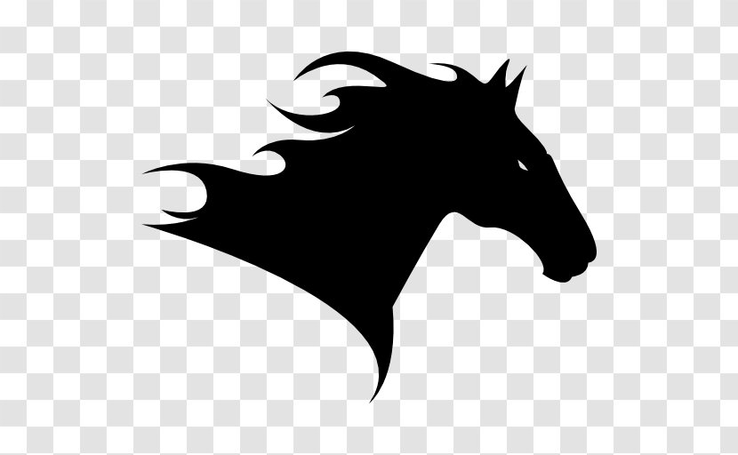 Horse Silhouette Black Clip Art - Mammal - Head Transparent PNG