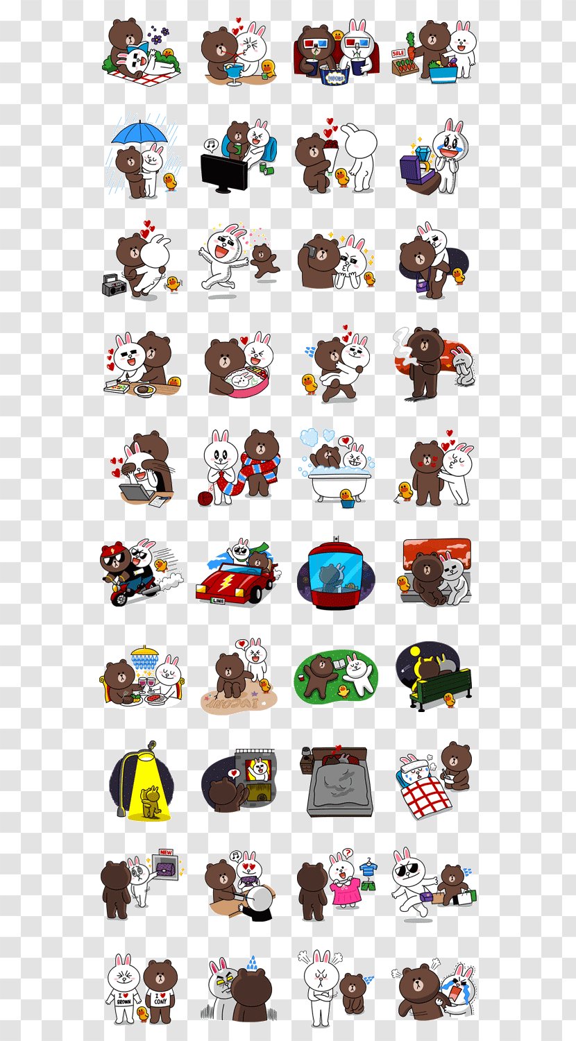 Line Friends LINE BROWN FARM Sticker - Pop Up Shop Transparent PNG