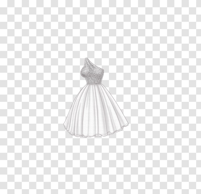 Wedding Dress Lady Popular Party Cocktail - White Transparent PNG
