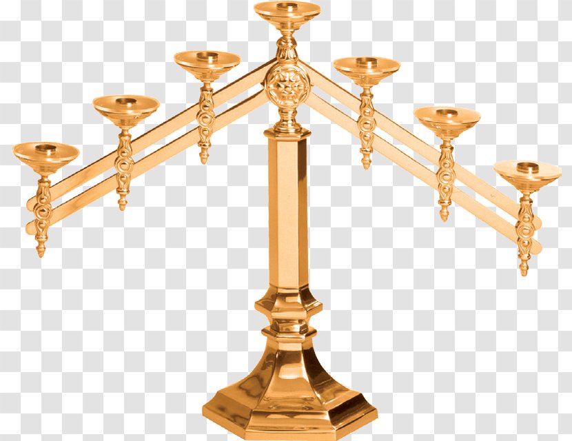Altar Crucifix Candlestick Candelabra Church - Candle Holder Transparent PNG