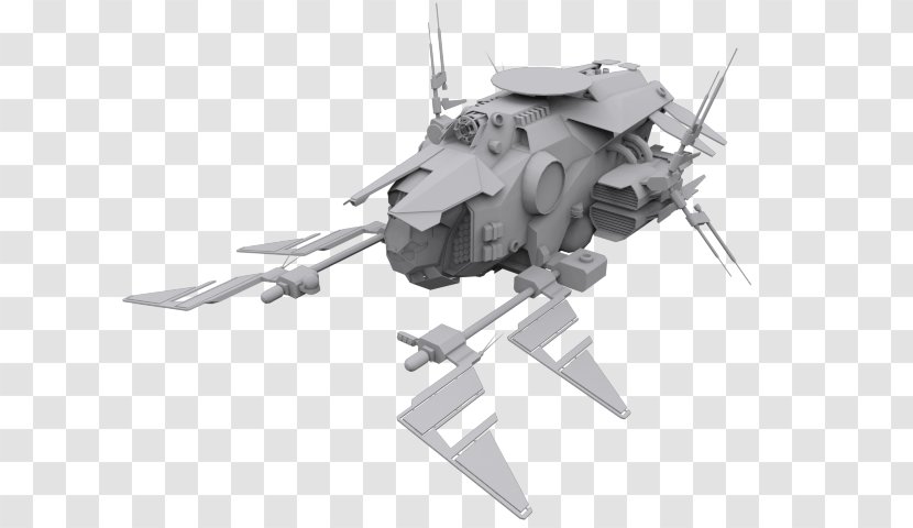 .3ds 3D Computer Graphics CGTrader Helicopter Low Poly - 3d - Sci Fi Spacecraft Transparent PNG
