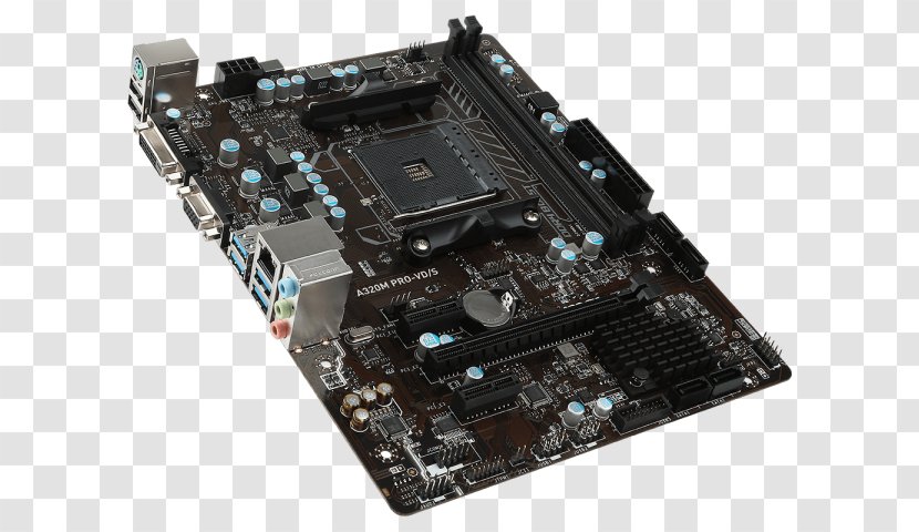 Socket AM4 Motherboard MicroATX MSI A320M PRO-VD/S - Io Card - Design Of High-grade Honor Transparent PNG