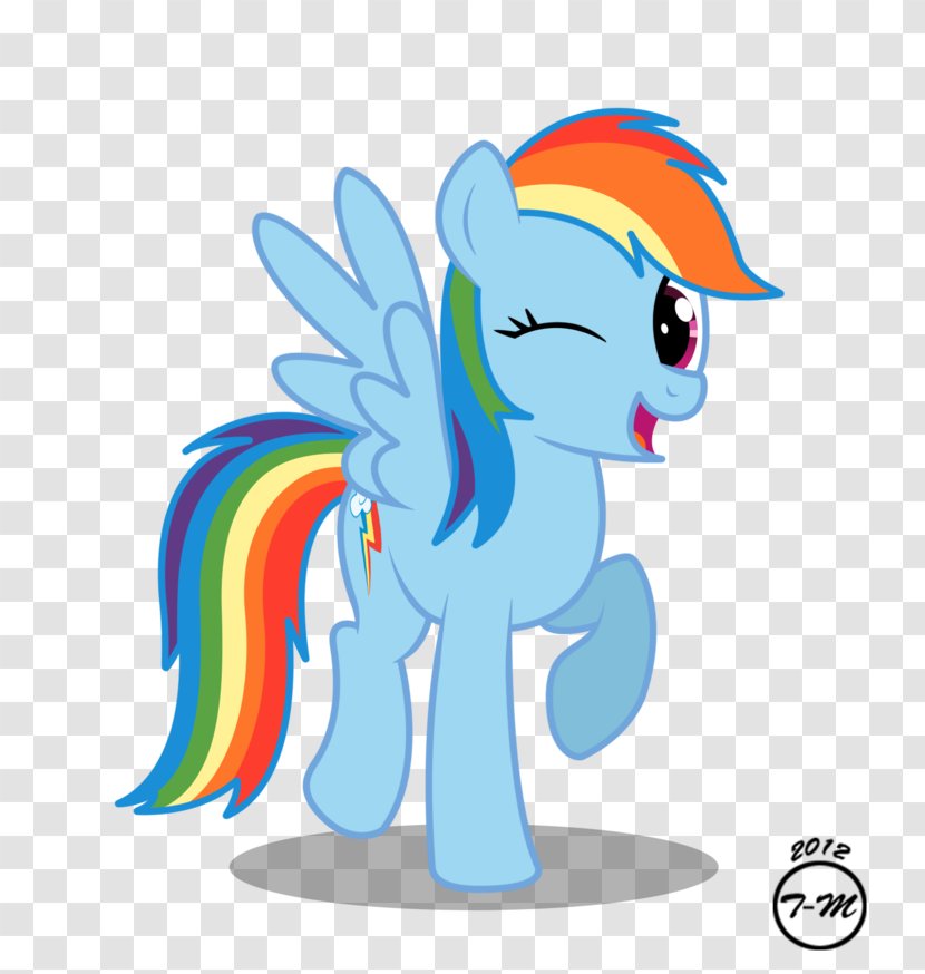 Pony Rainbow Dash Pinkie Pie Rarity Clip Art - Mammal - Blue Check Mark Transparent PNG