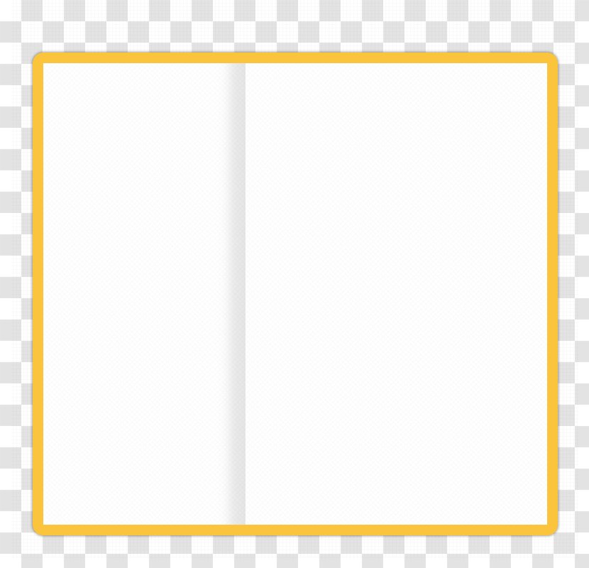 Paper Picture Frame Yellow Pattern - Cartoon Books Transparent PNG