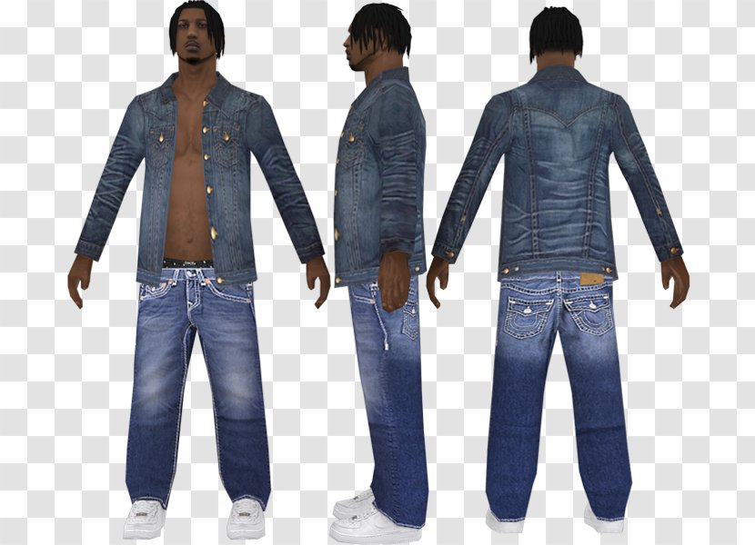 Grand Theft Auto: San Andreas Jeans Multiplayer Denim Mod - Jacket Transparent PNG