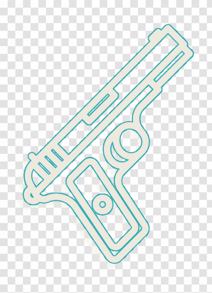Linear Police Elements Icon Gun Icon Transparent PNG