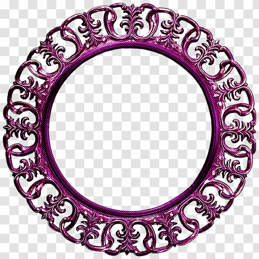 Pink Circle Oval Magenta Mirror - Interior Design Transparent PNG