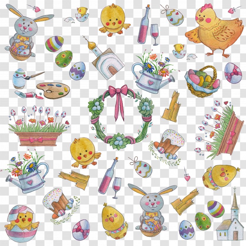 Chicken Easter Egg Clip Art - Decorations Transparent PNG