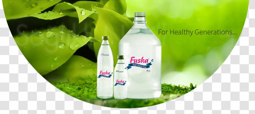 Mineral Water Glass Bottle Liquid - Grass Transparent PNG
