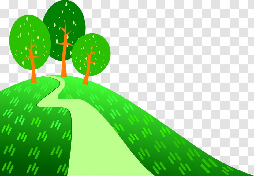 Cartoon Theatrical Scenery Illustration - Country Road Transparent PNG