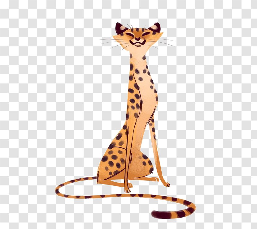 Cheetah Cat Felidae Tiger Drawing - Small To Medium Sized Cats - Leopard Transparent PNG